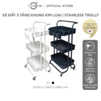 COMBO Chariot roulant mobile à 3 niveaux en acier au carbone, pliable et détachable, pour cuisine, salle de bain, garage, salon, moderne, 65 kg