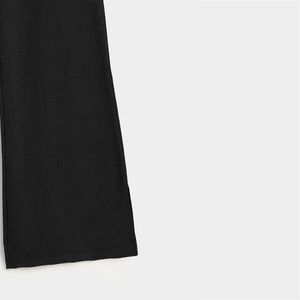 Pantalon évasé OEM pour femme, taille élastique, streetwear, respirant, en molleton, épais, chaud, de haute qualité, pour la course et le jogging - Product Image 2
