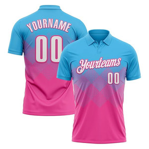 Chemises de golf à dégradé personnalisées, maillots de bowling, t-shirts d'entreprise personnalisés, uniformes d'équipe de tennis, logo par sublimation - Product Image 1