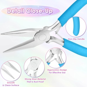 3-Piece Jewelry <b>Pliers</b> <b>Set</b> Needle Nose Round Nose <b>Pliers</b> with Wire Cutter for Jewelry Repair Wire Wrapping Beading Crafts - Product Image 4