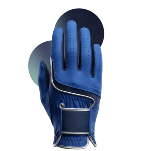 Gant de golf professionnel en cuir PU bleu, dernier design, pour droitier, antidérapant, avec fermeture à boucle, unisexe, confortable - Product Image 4