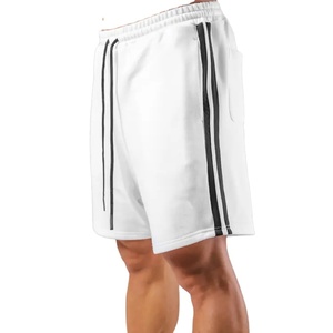 Vêtements de sport décontractés de qualité supérieure avec poches latérales rayées 100% coton Short de course d'entraînement personnalisé Short de basket-ball pour hommes - Product Image 2