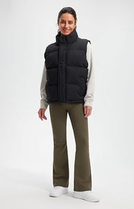 Leggings noirs taille haute pour femmes, coupe ajustée, tricotés en coton et élasthanne, couleur unie, respirants, longueur intégrale, pour l'hiver et le quotidien - Product Image 3