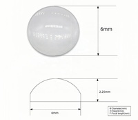 Lentille de mise au point en verre asphérique de petit diamètre de 6mm