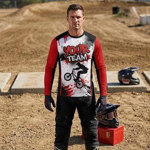 เสื้อเจอร์ซีย์มอเตอร์ครอส BMX คุณภาพพรีเมียม ขายส่งจากผู้ผลิต รับผลิตตามสั่ง เสื้อโอเวอร์ไซส์สำหรับขี่ออฟโรด - Product Image 4