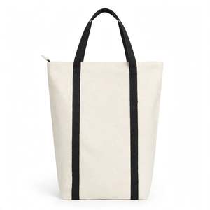 Sac fourre-tout en toile couleur unie avec fermeture épaule, style bohème, toutes saisons, sac de voyage et de shopping, imperméable - Product Image 4