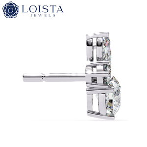 On Sale Luxury Lab Grown Diamond Earrings GOLD With Lab Grown Fine Jewelry Square Cluster Lab Grown Diamond <b>Studs</b> <b>Men</b> Earring - Product Image 4