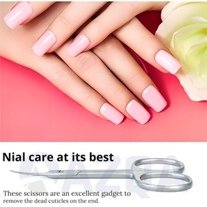 Ciseaux à cuticules professionnels en acier inoxydable, lames courbes aiguisées, ciseaux pour le soin des ongles, outil de beauté de haute qualité, vente en gros - Product Image 5