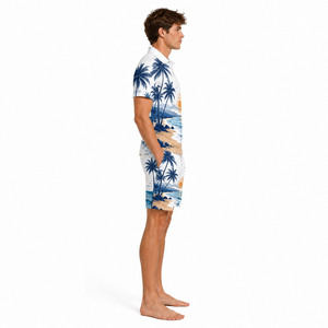 Conjunto de Camiseta Polo y Pantalones Cortos para Hombre OEM ODM, Ropa Casual de Verano de Algodón Transpirable, Venta al Por Mayor, Prendas Personalizadas - Product Image 3