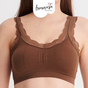 Bmama Sujetador deportivo sin costuras para lactancia, sujetador push-up inalámbrico de algodón para maternidad y lactancia, talla única S XL BR2602 - Product Image 4
