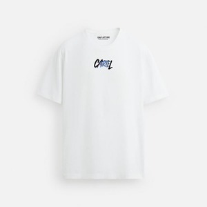 Portace Enterprises Men's <b>White</b> Casual <b>T</b>-<b>Shirt</b> Short Sleeve O-Neck 100% Cotton Jersey Fabric Printed Cartel Logo Back Soft - Product Image 3