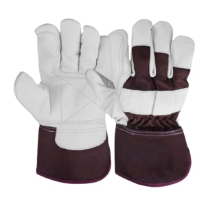 Gants en cuir de chèvre robustes anti-vibrations, doublure en coton, texture lisse, protection industrielle des mains, manchette de sécurité - Product Image 6