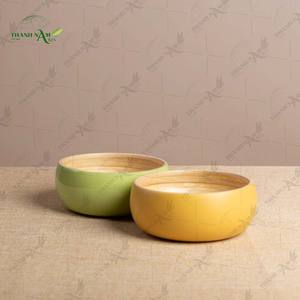 ชามโค้งทรงสวย ทำจากไม้ไผ่ธรรมชาติ 100% เป็นมิตรต่อสิ่งแวดล้อม เหมาะสำหรับใช้ในบ้าน ร้านอาหาร และคาเฟ่ - Product Image 4