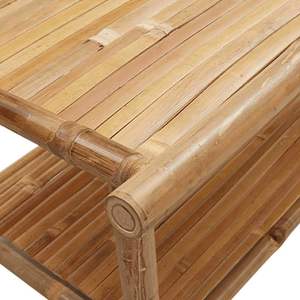 Mesa de Centro de Bambú de Primera Calidad, Mesa Auxiliar Rectangular, Mesa de Bambú Ecológica y Duradera con Estante de Almacenamiento para Decoración de Sala de Estar - Product Image 4