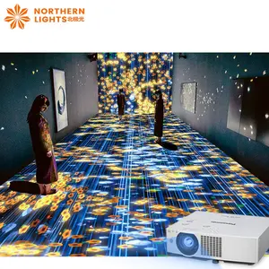 Kuzey işıkları etkileşimli duvar oyunları, alışveriş gezilerini otel dekorasyonu için kültürel bir seyahat şöleni 3D zemin projektörüne dönüştürüyor