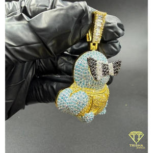 Luxury Hip Hop Character Pendant Lab Grown Diamond Bling Necklace Jewelry Piece For Men Women - Product Image 5