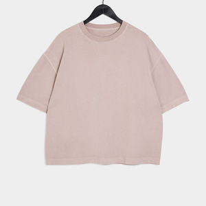 Camiseta de Algodón de Color Sólido para Hombre, Talla Grande, Cuello Redondo, Manga Corta, Estilo Casual, Corte Regular, ODM OEM, Nueva Colección 2026 - Product Image 5