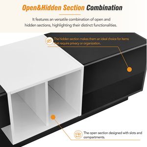 Mobile TV di Tendenza Elegante e Funzionale per TV fino a 80 Pollici, Soluzione di Archiviazione Bicolore, Mobiletto TV - Product Image 3