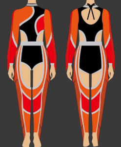 Ropa de Gimnasia de Lujo con Degradado Brillante para Niñas, Leotardo con Pedrería AB para Competencia - Product Image 2