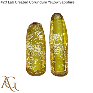 # 20 bolas de zafiro amarillo de corindón cultivado en laboratorio, sintético, de fusión por llama, gema simulada para corte lapidario - Product Image 4