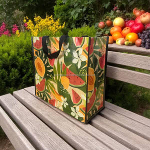 Eco-friendly Custom Logo <b>Handbag</b> Durable Reusable Glossy Laminated Vietnam Non-PP Woven ECOBAG VINA <b>Medium</b> Handled Shopping - Product Image 4