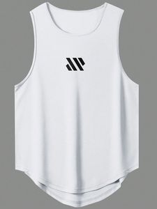 <b>Black</b> <b>Men's</b> Sporty Crew Neck Tank Top <b>Tie</b>-Dye Sports Vest Quick Dry Breathable Knitted 100% Polyester Workout Gym Running Shirt - Product Image 4