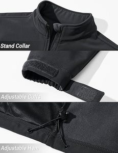 Wholesale price Men's Lightweight Softshell Jacket Fleece <b>Lined</b> Waterproof Tactical Rain Zip Up Winter <b>Coat</b> Windbreaker Casual - Product Image 2