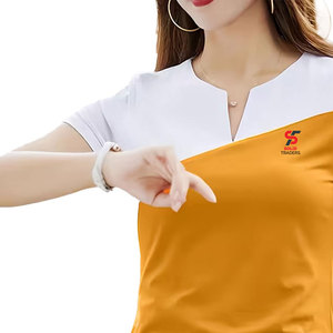 เสื้อยืดผู้หญิงผ้าฝ้ายหวีอย่างดี เนื้อนุ่มลื่น สวมใส่สบายตลอดวัน ดีไซน์เรียบหรู จาก Solid Trader Luxury Apparel - Product Image 5