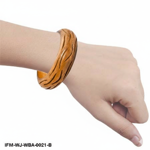 Bracelet en bois sculpté artisanal de style vintage, bijoux ethniques bohèmes naturels pour femmes - Product Image 6