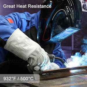 Guantes TIG resistentes al calor y al fuego, guantes para manipulación de animales para barbacoa con manga extra larga - Product Image 5
