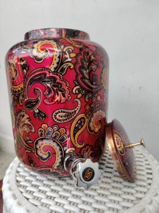 Distributeur d'eau en cuivre au look vieilli, style antique, finition solide, fabrication sur mesure - Product Image 3