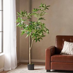 Albero della Fortuna Artificiale Pachira da 70,9 Pollici, Pianta Decorativa da Interno Resistente - Product Image 4
