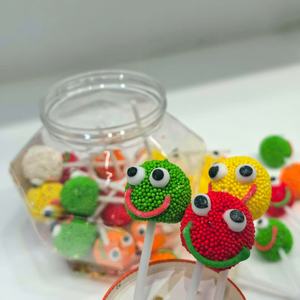 ผู้ผลิตขายส่งลูกอมฮาลาลรูปทรงเบย์เบอร์รี่บรรจุขวด 30 ชิ้น ลูกอมผลไม้รูปหน้ายิ้มหลากสี - Product Image 5