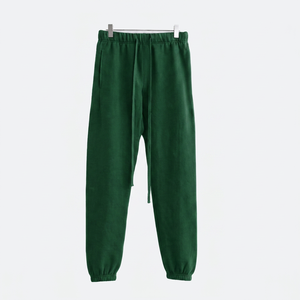 Pantalon de survêtement unisexe en coton noir, taille élastique avec cordon de serrage, bas de pantalon à revers, décontracté, pour l'hiver, séchage rapide, respirant, écologique - Product Image 5