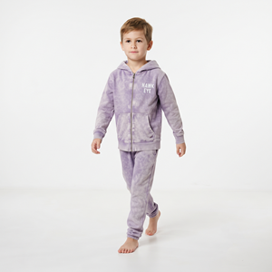 Conjunto Deportivo Informal de Sudadera con Capucha y Cremallera Completa para Niños, Lavado Ácido, 100% Algodón, Ropa Deportiva para Niños y Niñas - Product Image 2