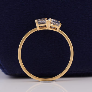 Emerald Cut Diamond Engagement Ring white Gold Prong Setting Classic Women's Fine Jewelry - Product Image 4