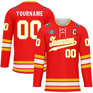 ผู้ผลิตเสื้อฮอกกี้น้ำแข็งแบบกำหนดเอง ปากีสถาน รับผลิตตามสั่ง (OEM) ขายส่ง ส่งออกไปยังสหรัฐอเมริกา สำหรับผู้ซื้อชุดทีม แบบซับลิเมชั่น จำนวนมาก ผลิตจากโพลีเอสเตอร์ 100% แบบกำหนดเอง - Product Image 4