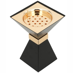 Brûleur d'encens Mabkhara en verre cristal de luxe personnalisé, support en métal doré pour Bakhoor Oud arabe, ensemble Mubkhar en métal pour la décoration intérieure - Product Image 2