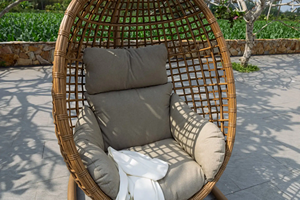 SOLACE Outdoor Patio <b>Egg</b> Swing Chair with Cushion for Balcony Villa and Garden - Product Image 3