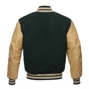 New Arrival Baseball Versity Bomber Jacket Hip Hop Streetwear Patchwork Cartoon Unisex Hooded Wool <b>Winter</b> <b>Coat</b> - Product Image 2