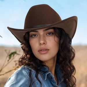 Sombrero de Vaquero de Cuero Premium, Estilo Occidental, Protección Solar para Actividades al Aire Libre, Ajustable, Hecho a Mano, Estilo Country, para Rodeo - Product Image 4