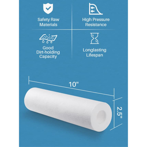 Cartouches filtrantes en polypropylène filé PP de 10 pouces pour sédiments, 10"x2.5" - Product Image 3