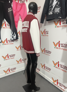 Chaqueta Varsity Unisex Lisa al por Mayor, Uniforme de Béisbol Casual de Corte Ajustado con Cuello Alto y Bordado - Product Image 2