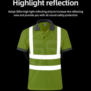 Camisa de Trabajo de Manga Corta Reflectante ANSI Clase 2, Impermeable, con Tela que Absorbe la Humedad, con Logotipo, para Actividades al Aire Libre en Sitios de Trabajo - Product Image 4