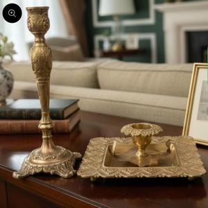 Traditional Brass Candle Holder <b>Decorative</b> <b>Table</b> for Living Room Large Size E27 Base Incandescent Bulb AC 220V - Product Image 3
