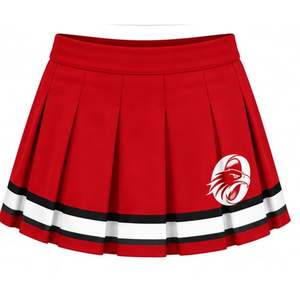 Ensemble uniforme de cheerleading rouge et blanc, haut à manches courtes, jupe plissée, tenue d'équipe sportive, entraînement, compétition, performance sportive - Product Image 6