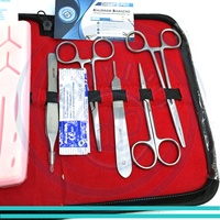 Kit de Práctica de Sutura para Estudiantes de Medicina, Incluye Almohadilla de Silicona Grande, Hilos de Sutura, Kit de Herramientas, Tabla de Nudos y Curso de Vídeo de Sutura