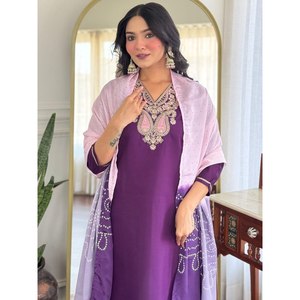Beau haut et bas de fête avec ensemble élégant de taille Dupatta XL - Product Image 4