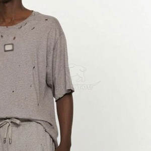 เสื้อยืดผู้ชายแบบดิสเทรสสั่งทำพิเศษ เสื้อยืดผู้ชายแบบดิสเทรส เสื้อผ้าผู้ชาย เสื้อยืดผู้ชายแบบดิสเทรส - Product Image 5