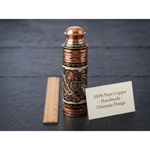 Nueva Botella de Cobre con Acabado Brillante de Primera Calidad, Fabricante Tradicional de Botellas de Cobre Indias, Botella de Cobre para Yoga y Fitness - Product Image 3